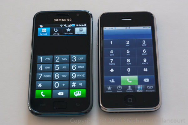 Samsung, Galaxy S, Vibrant, iPhone