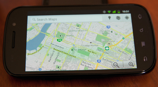 Google Nexus S - Google Maps