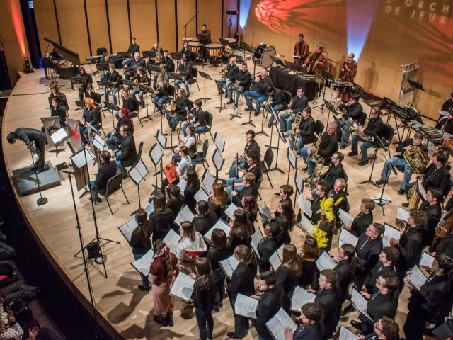 L'Orchestre de Jeux Vidéo lors de son concert Final Fantasy vs Star Wars, en avril 2016.
