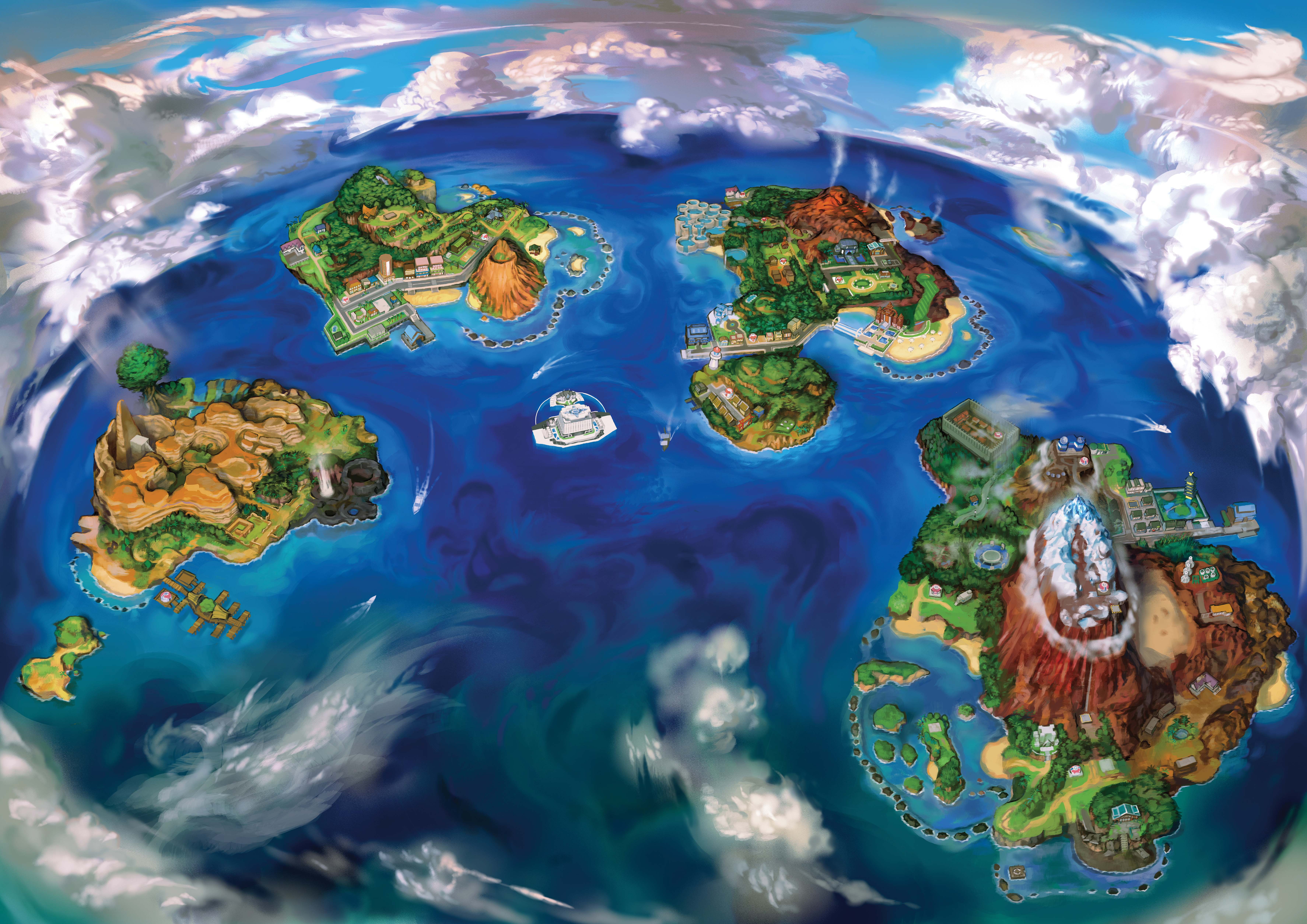 Carte de la région Aloha | Pokémon Sun