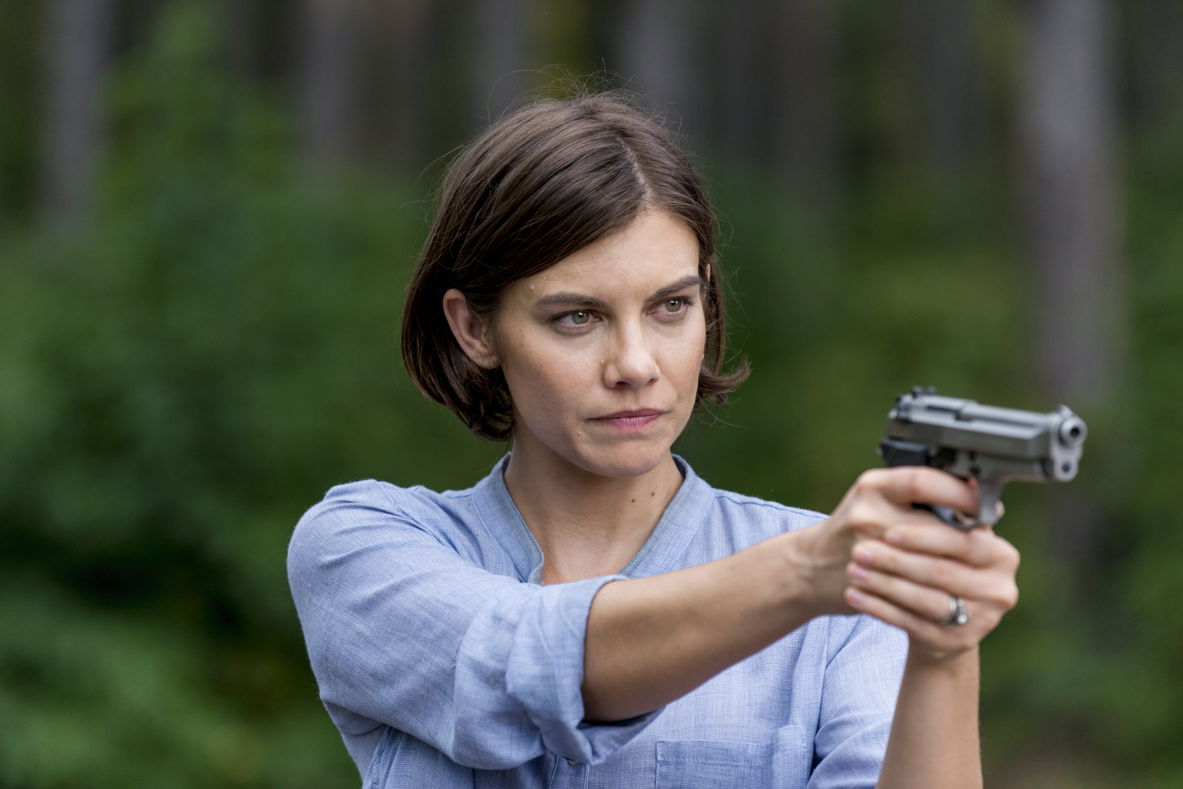 Maggie Greene (Lauren Cohan) ne fait confiance à personne - The Walking Dead - Saison 8, Épisode 12 - Crédit photo: Gene Page/AMC