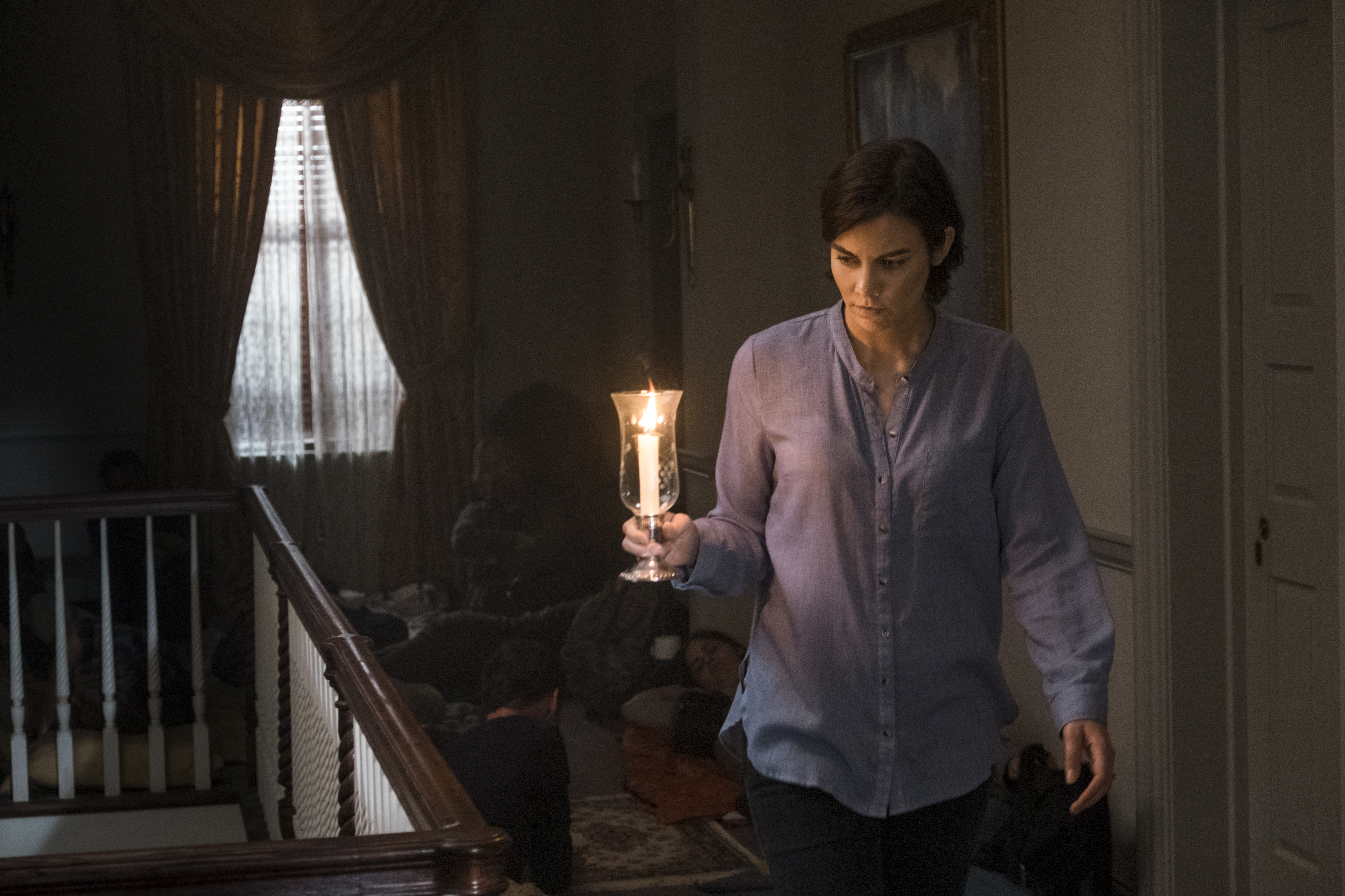 Maggie Greene (Lauren Cohan) découvre avec horreur le plan de Negan - The Walking Dead Saison 8 Épisode 13 - Crédit photo: Gene Page/AMC
