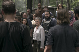 Carol Peletier (Melissa McBride), Jerry (Cooper Andrews), Maggie Rhee (Lauren Cohan), Cyndie (Sydney Park), Nabila (Nadine Marissa) - The Walking Dead - Saison 9, Épisode 3 - Crédit photo: Gene Page/AMC