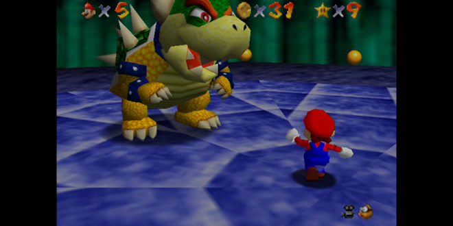 Capture d'écran de Super Mario 64 sur la Nintendo DS