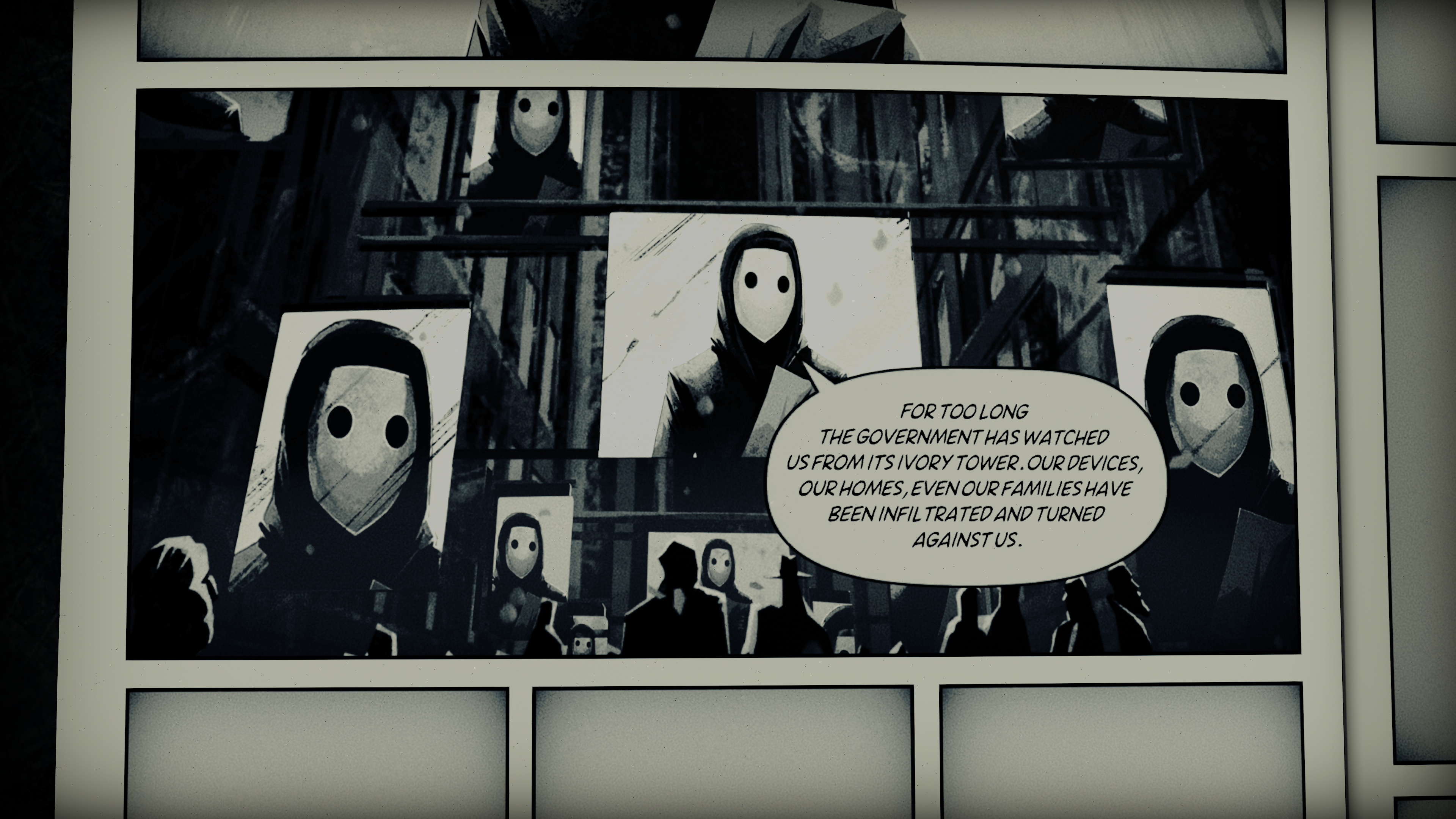 Vous aurez des flashbacks de V for Vendetta dans le jeu avec ses personnages masqués