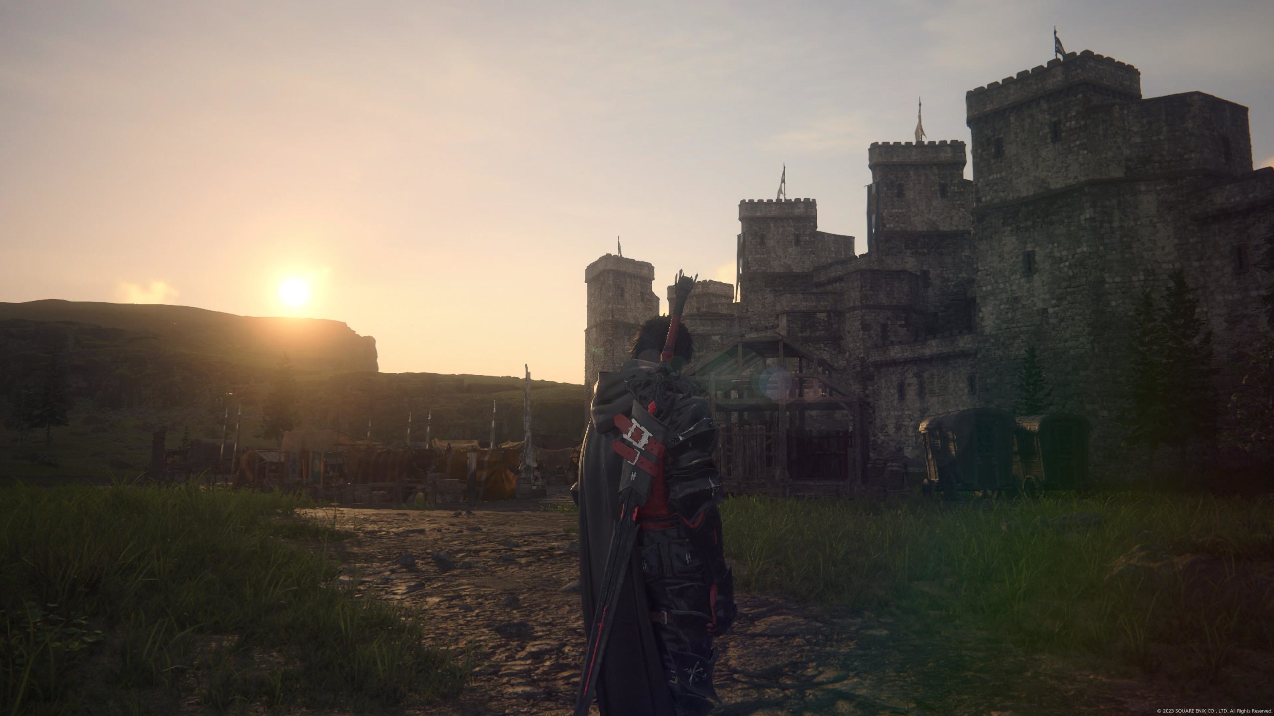 Un lever de soleil sur un château médiéval, quoi de plus romantique?