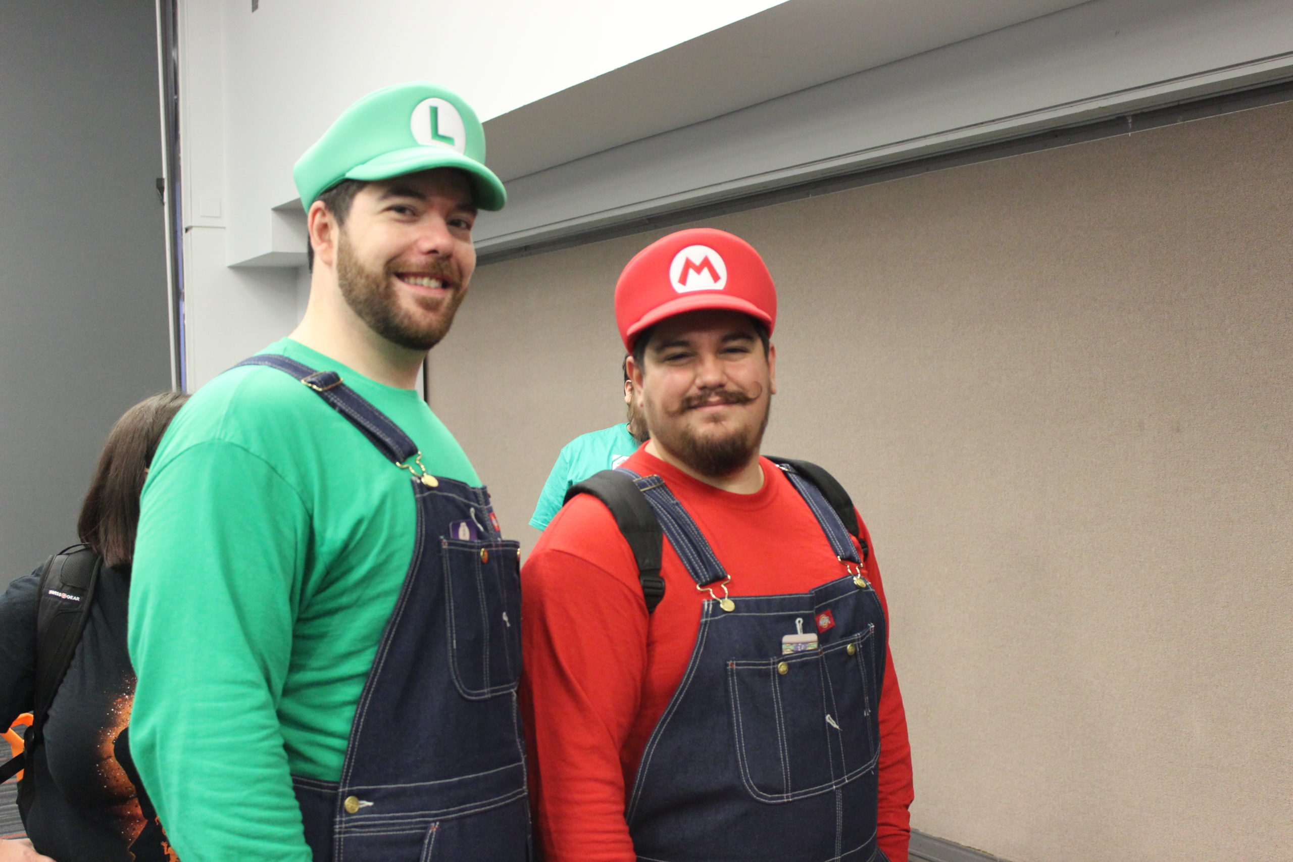 Le duo Mario et Luigi était sur place pour rencontrer ses fans
