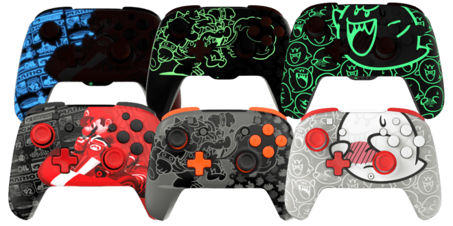 Blackout Bowser REMATCH GLOW : une manette sans fil qui brille dans le noir pour Nintendo Switch