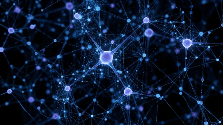 Réseau neuronal illustrant les interconnexions algorithmiques et le fonctionnement interne de l’intelligence artificielle de Google Research.