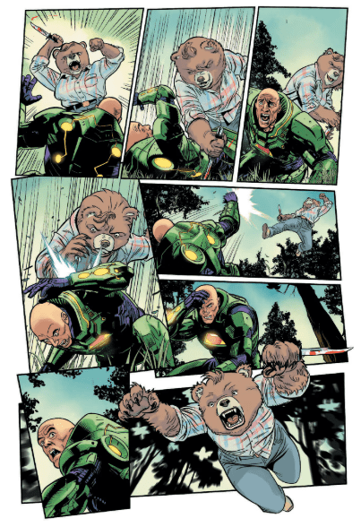 Boss Battle #1 : Page preview Lex Luthor contre l'ourse tueuse
