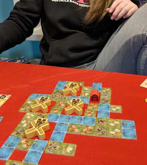 Une partie avec quatre moulins