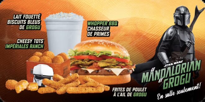 Burger King lance un menu galactique inspiré de Star Wars : Le Mandalorian et Grogu