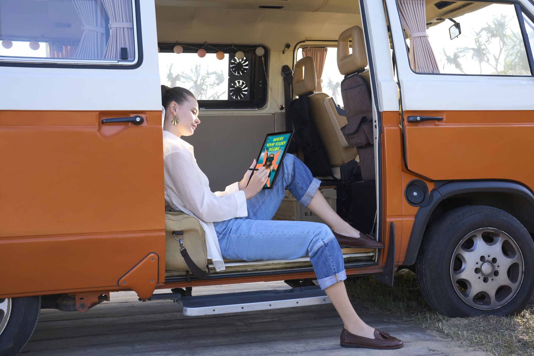 ASUS ProArt PZ14 tablette scenario la vie dans un van